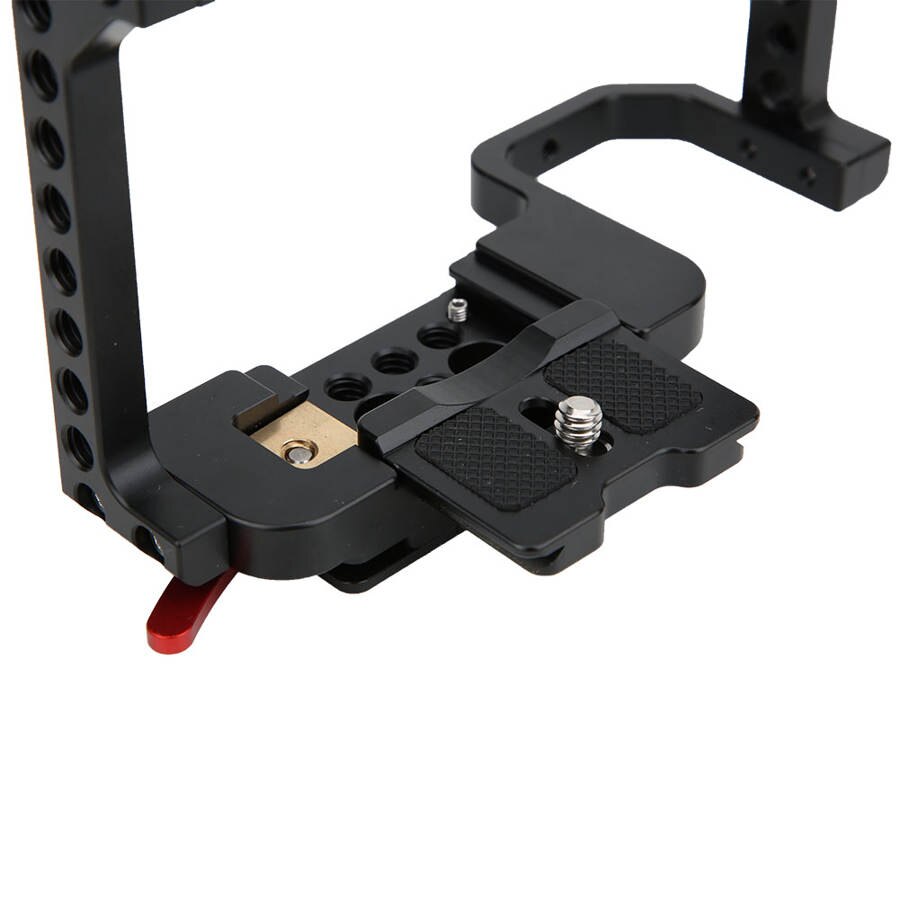 Fazer cinema Camera Rig Gaiola 1/4 "3/8" Para A6400 A6500 Flash Da Câmera Do Monitor