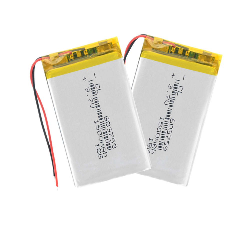 Rechargeable 3.7V polymère lithium batterie 603759 063759 1500mAh batterie avec PCB pour jouet MP3 MP4 GPS haut-parleur lumière LED caméra