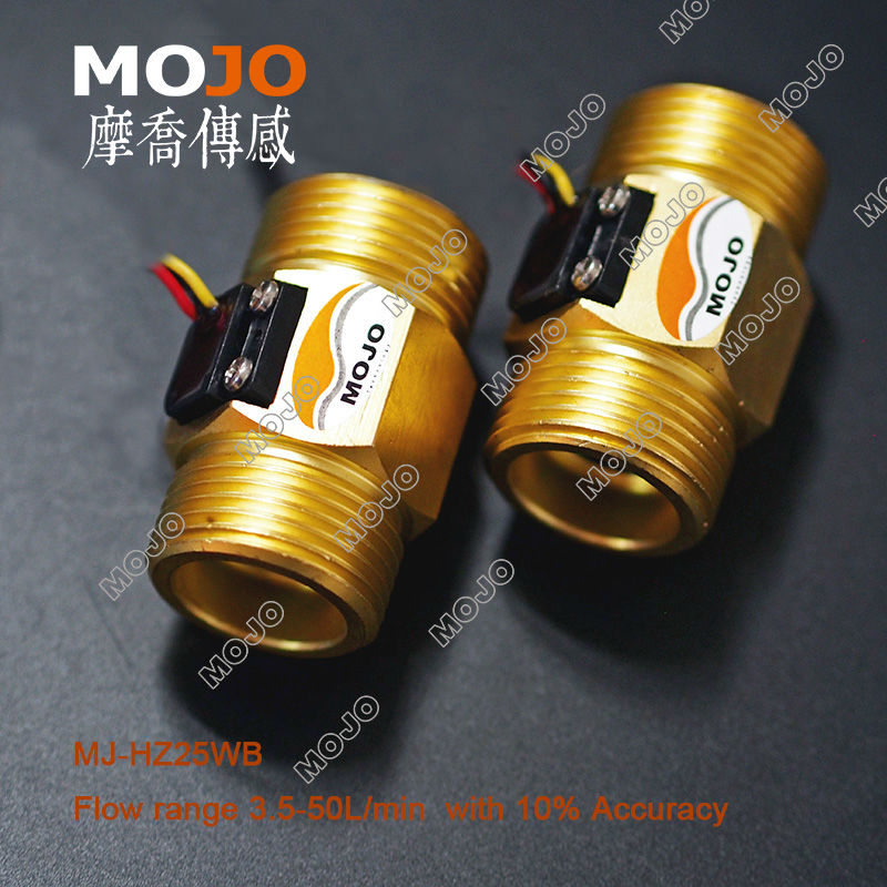 MJ-HZ25WB G1 "precisión 10% 4-45L/min agua diesel latón DN25 efecto Hall turbina sensor medidor caudalímetro turbina