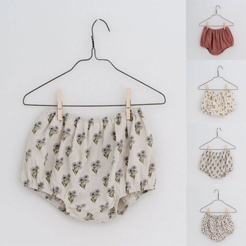 A5YC Toddler Baby Girls Summer Bloomers Bohemian Floral Print Cotton Harem Shorts Infants Basic Diaper Cover Underwear