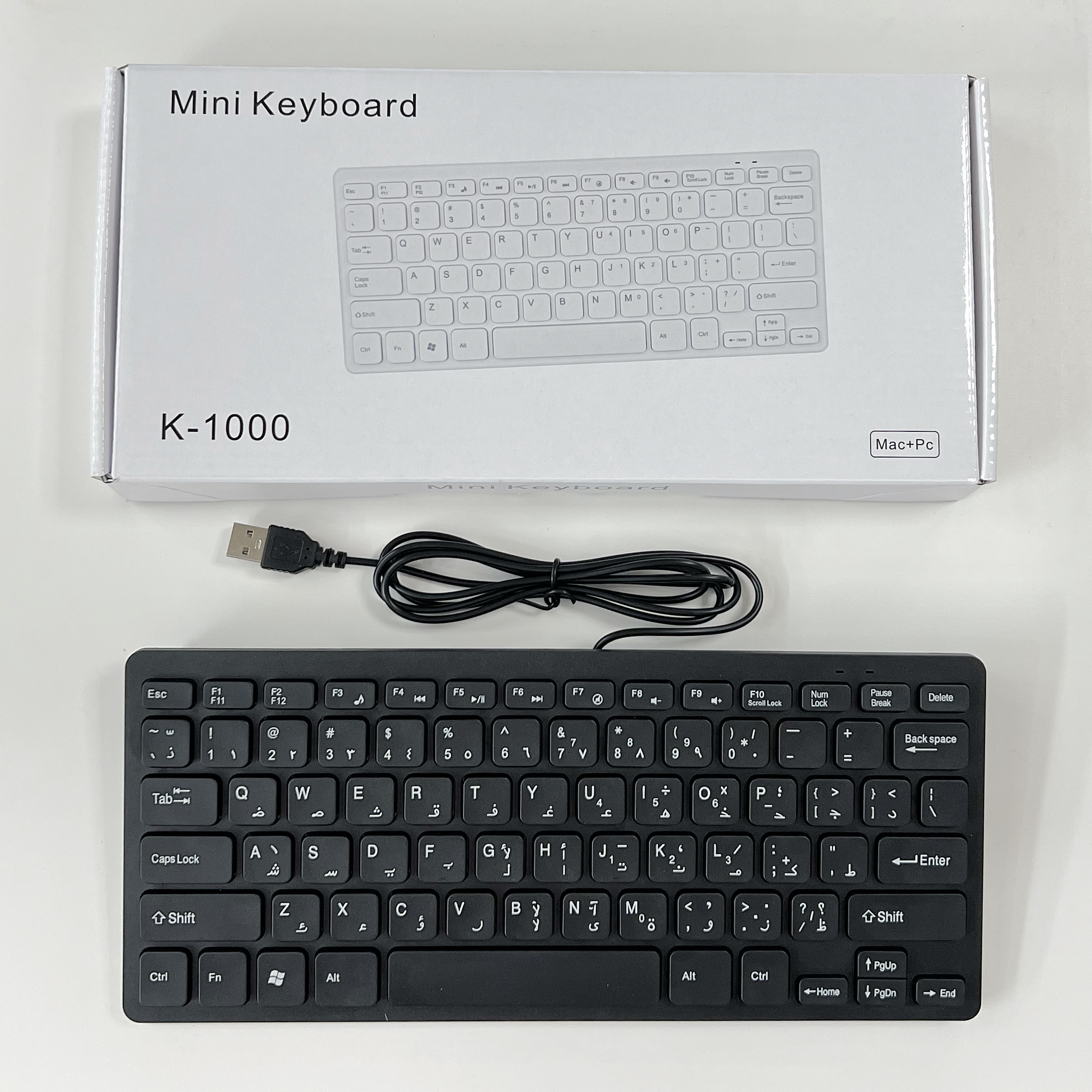 Japanese German Russian French Spanish USB wired mini keyboard Language 78 Keys for Desktop Computer PC Laptop thin