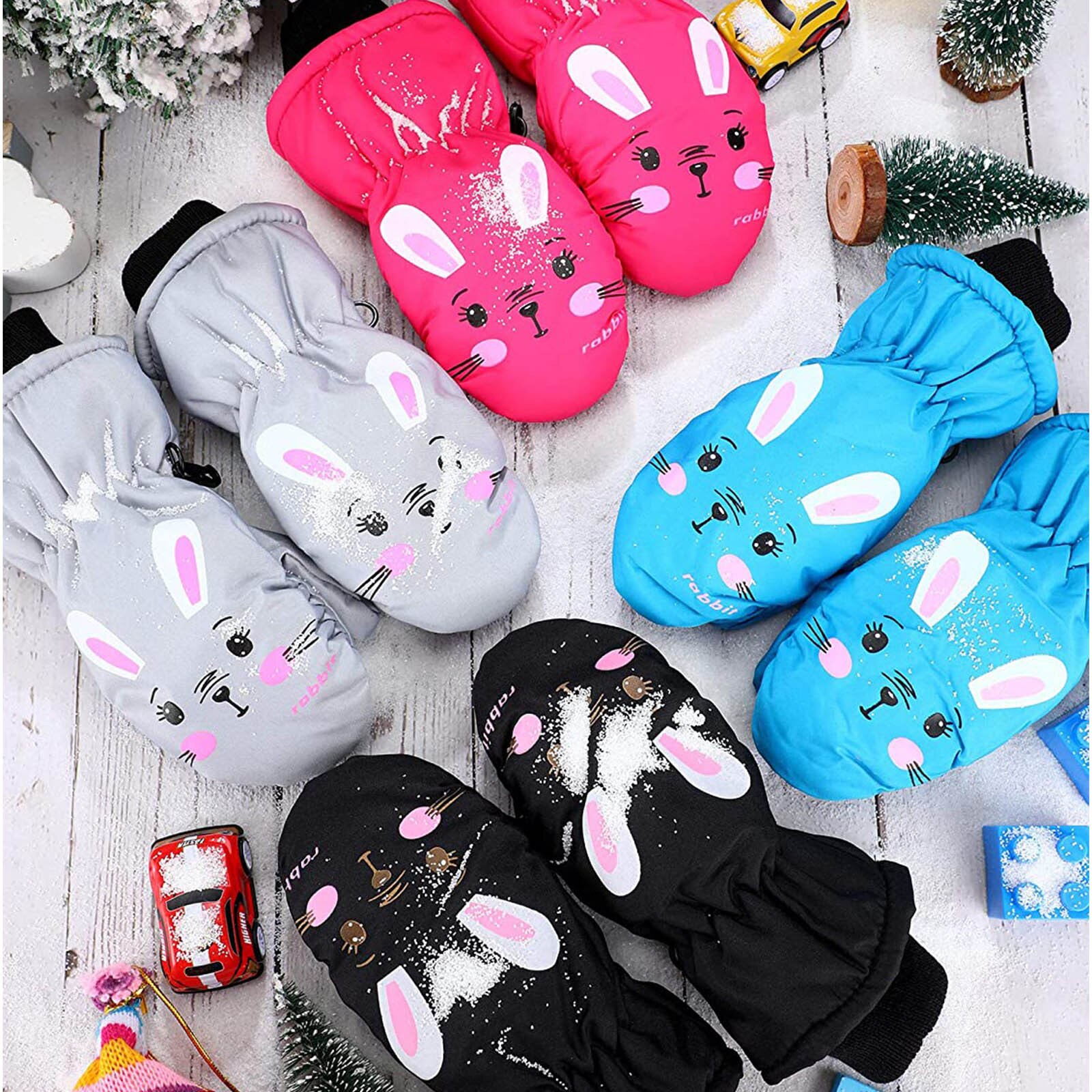 Guantes Winter Warme Ski Handschuhe freundlicher Schneemobil Handschuhe Wasserdichte Ski Snowboard Handschuhe Anzug Für 1-8 Jahre freundlicher