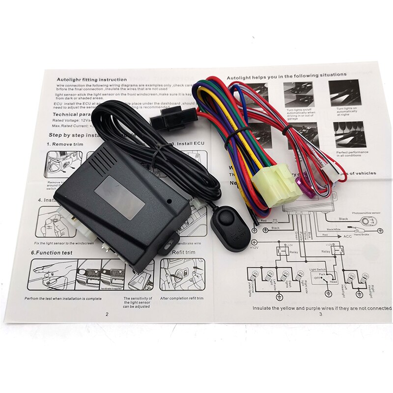 Car Auto Light Sensor System Automatically Control Lights ON/OFF Light Sensor 12V
