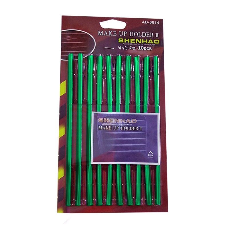 Universele 10 Stuks Auto Air Outlet Decoratie Strip Diy Auto Interieur Airconditioner Chroom Decoratie Strip Auto Interieur Mouldings: green