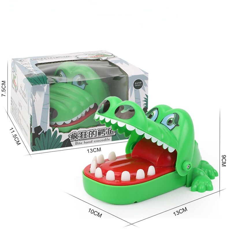 Press Tooth Biting Finger Shark Crocodile Tricky Party Decompression Toys: A 10CM 13CM