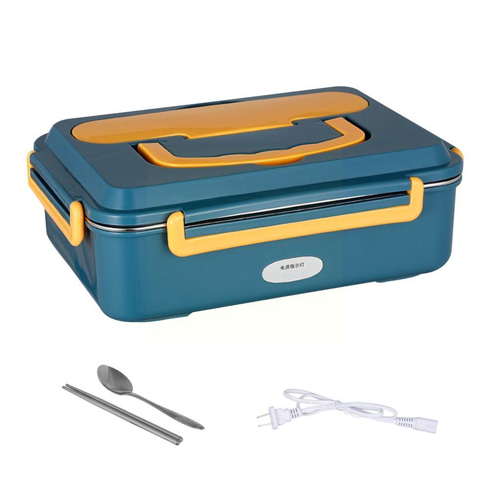 2 In1 Electric Heated Lunch Box 220V 110V 24V 12V Steel Food Heater Heating Container Food Warmer R7X7