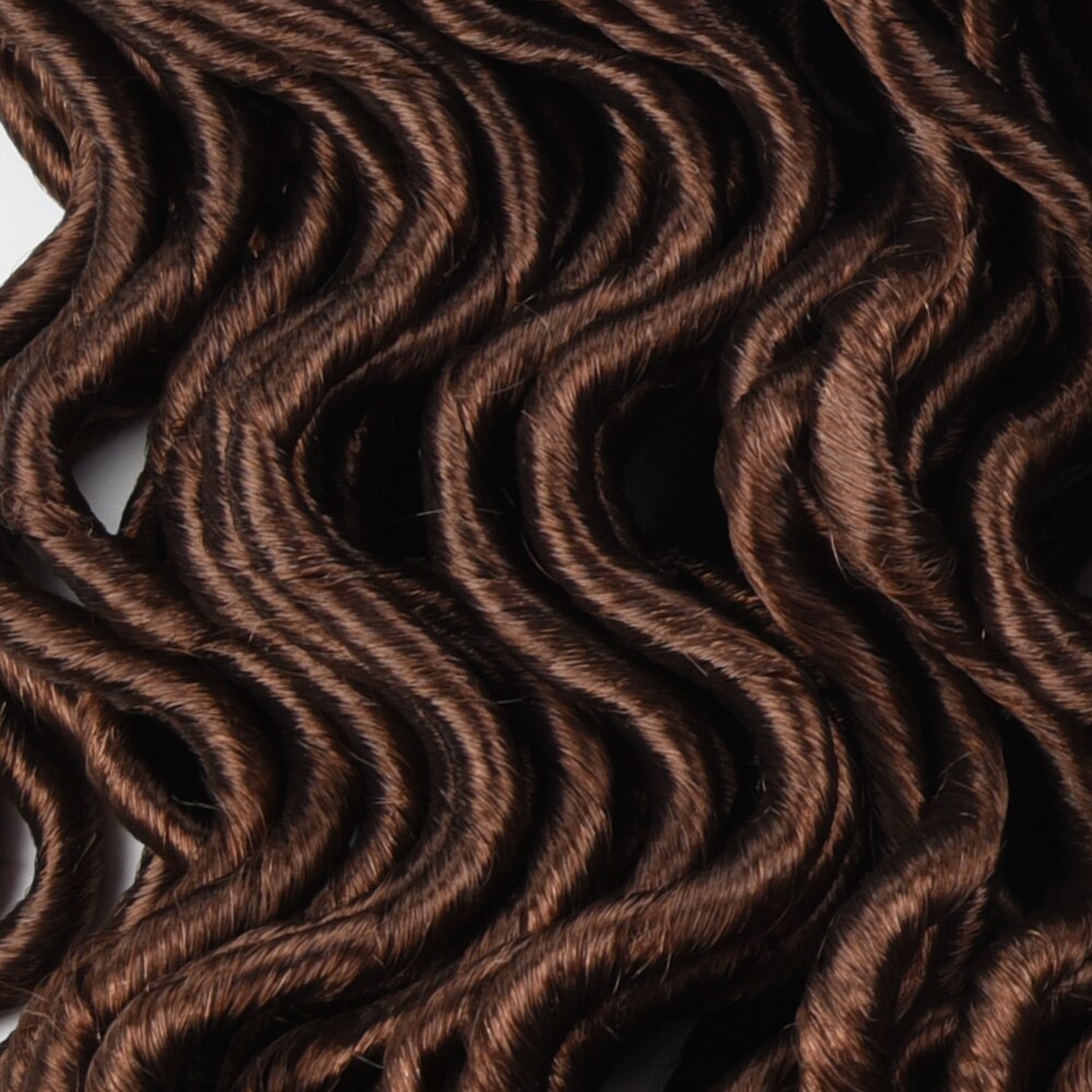 6 Packs 24 Strands/Pack Faux Locs Curly Crochet Braids Synthetic Hair Extension 10inches 18inch 8 Colors Locks Bug Black