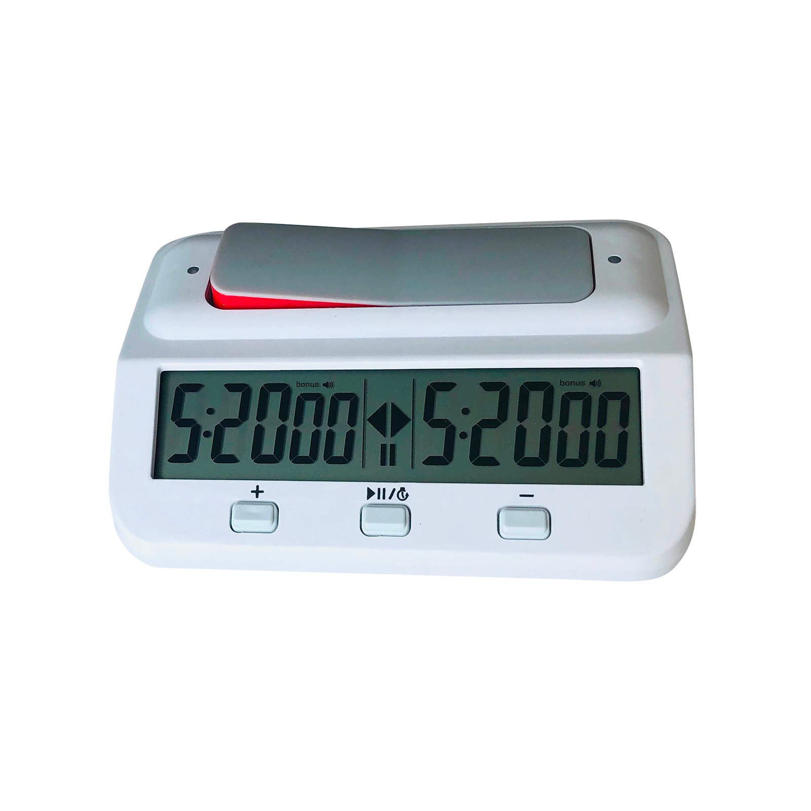 Reloj Digital de ajedrez, cronómetro multifuncional, para competición,: White