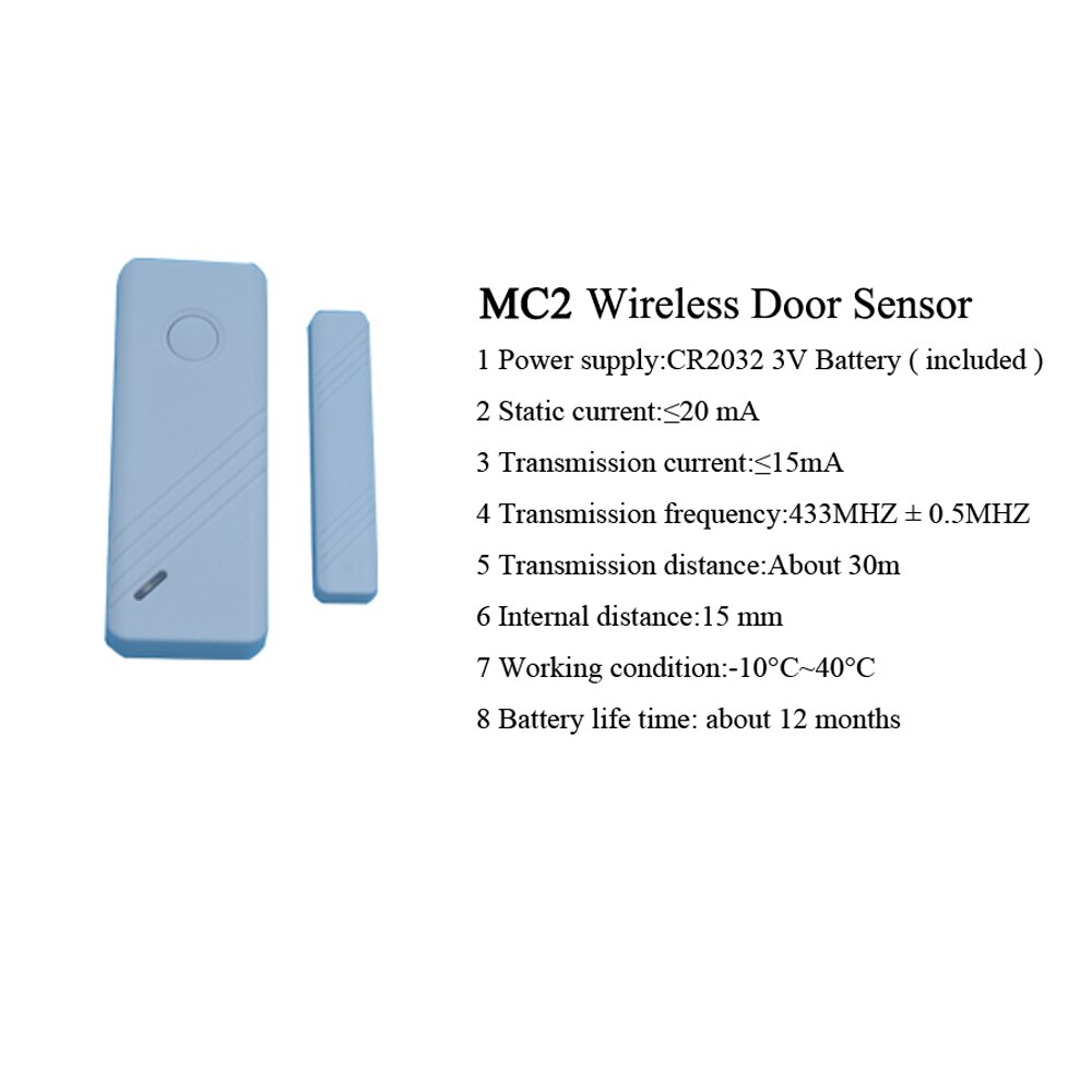Home Security Alarm System 433MHz Wireless PIR Motion Sensor Door contact LCD Panel GSM Alarm system Indoor Siren