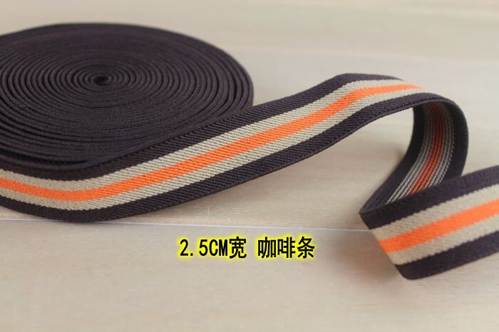 2.5cm tjocka band elastiska polyesterband band väska remmar bälte midjeband webbing klädsel möbler 5 yard