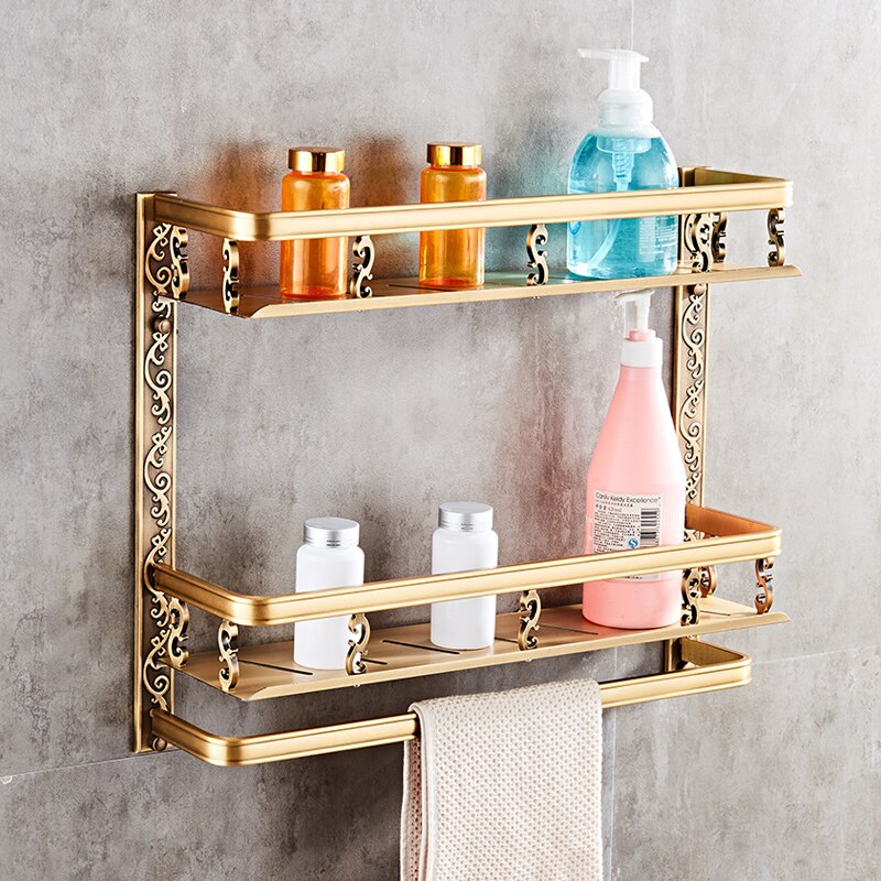Antiek Messing Badkamer Accessoires Set Plank Handdoek Bar Cup Houders Haardroger Rack Tissue Holder Roll Papier Houder Zeepbakje