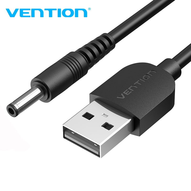 Vención de La USB A DC 3,5mm USB un macho A 3,5 Jack conector 5V adaptador de cargador de fuente de alimentación Cable de alimentación para el Cable HUB USB Cable de alimentación para ventilador