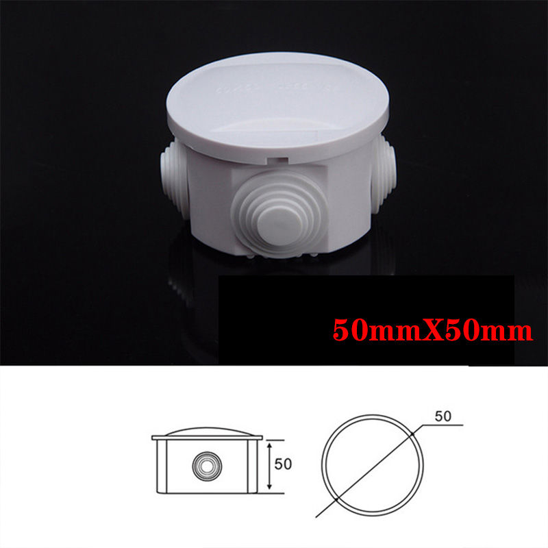 Abs Plastic IP65 Waterdichte Junction Box Diy Outdoor Elektrische Aansluiting Doos Kabel Tak Doos 200x100x70mm: 50X50mm