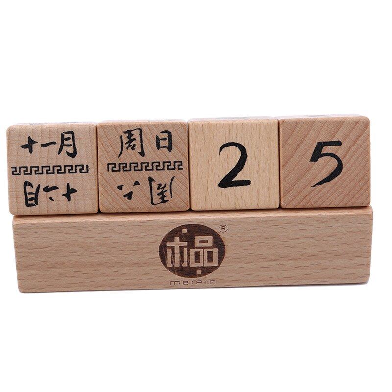 Beliebte Garten Ornamente Holz Holz Kalender Kalender Kleine Wohnkultur Eingerichtet Manuelle freundlicher der Zeit Kalender Spielzeug