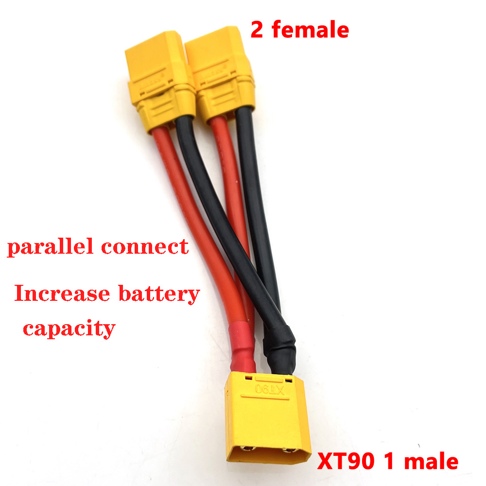 2 Way 3 Way Battery Adapter Cable Y-shaped Harness Connector XT60 XT90 Series Line T Head XT60 Parallel Line Connectors/wiring: green