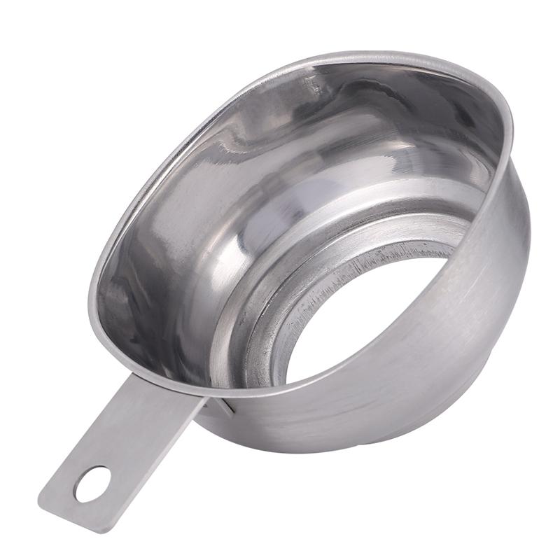 1pc Stainless Steel Funnel Square Wide Mouth Funnel Large Diameter Oil Leakage Jam Funnel With Handle Kitchen Gadget