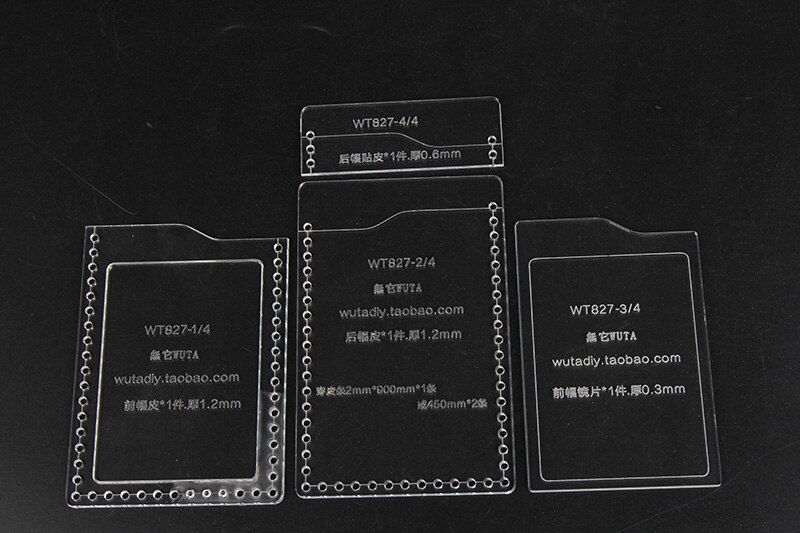 WUTA 827 Acrylic Template for DIY Handmake Employee Card Holder Photo Frame,Job Card, ID Badges Acrylic Pattern Cutting Template: Default Title