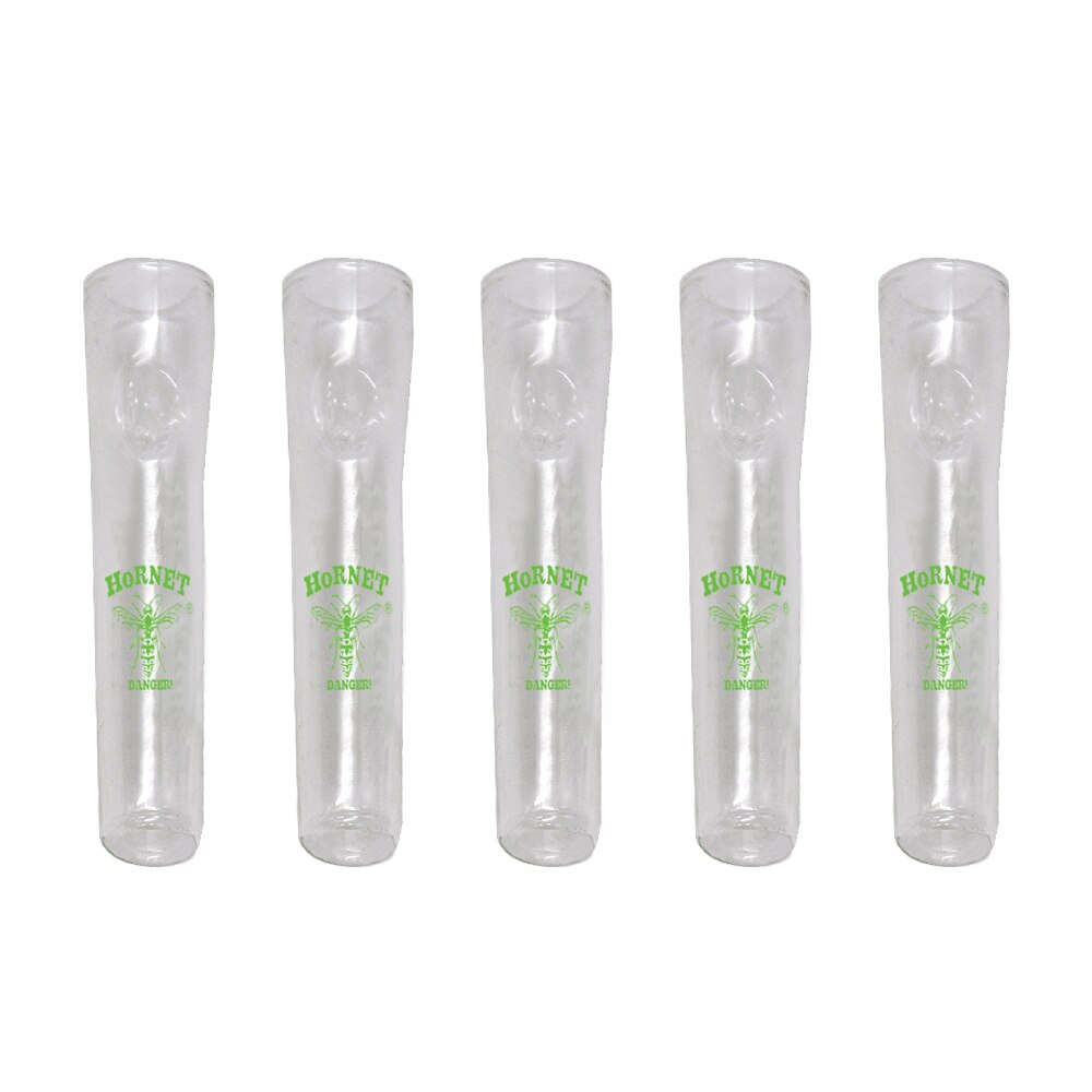 5Pcs Cone Mond-Tips Glas Herbruikbare Filter Tips Mond-Tips Glazen Kegel Kunstenaar Mond Tips: Clear-Bee