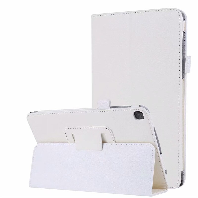 Smart Case For Samsung Galaxy Tab A 8.0" inch Tablet SM-T290 T295 T297 PU Leather Cover Case T290 Protective Case Funda: 02 White