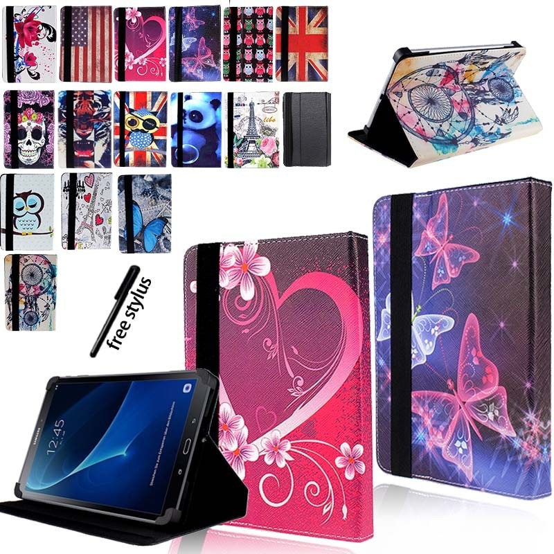 KK&LL para Samsung Galaxy Tab 2 P5100/Tab 3 P5200 GT-P5210/Tab 4 SM-T535 T533 T536 10,1 "-Funda de cuero para Tablet