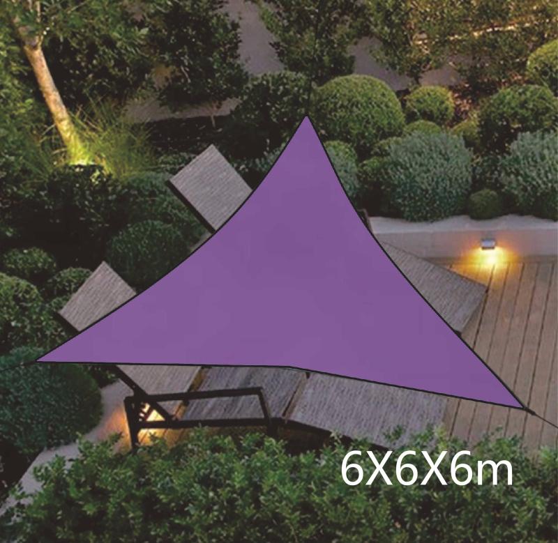 Triangle soleil abri auvent auvent abris Anti-UV soleil ombre voile imperméable tente bâche Portable en plein air Camping pique-nique tissu: 17 6X6X6m