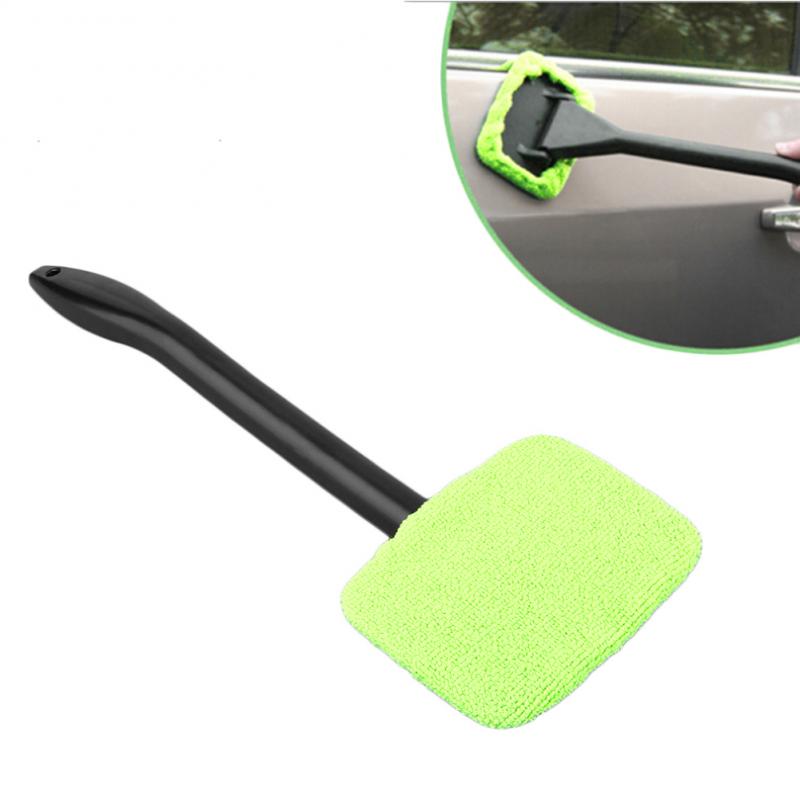 Window Windshield Cleaning Wash Tool Handheld Easy Long Handle Microfiber Car Window Cleaner Brush