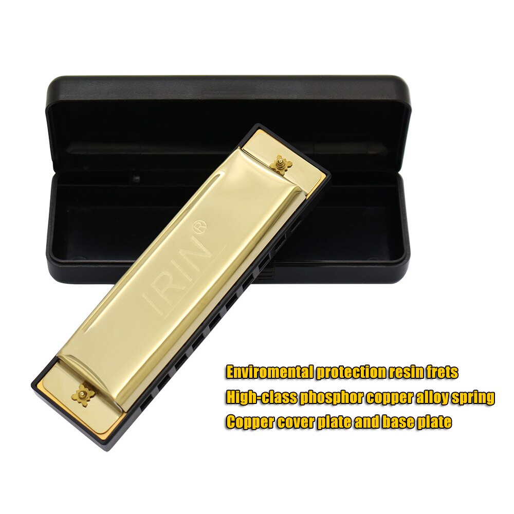10 hull 20 tone diatonisk blues munnspill nøkkel av c munnspill c nøkkel munnspill med etui for nybegynnermusikal