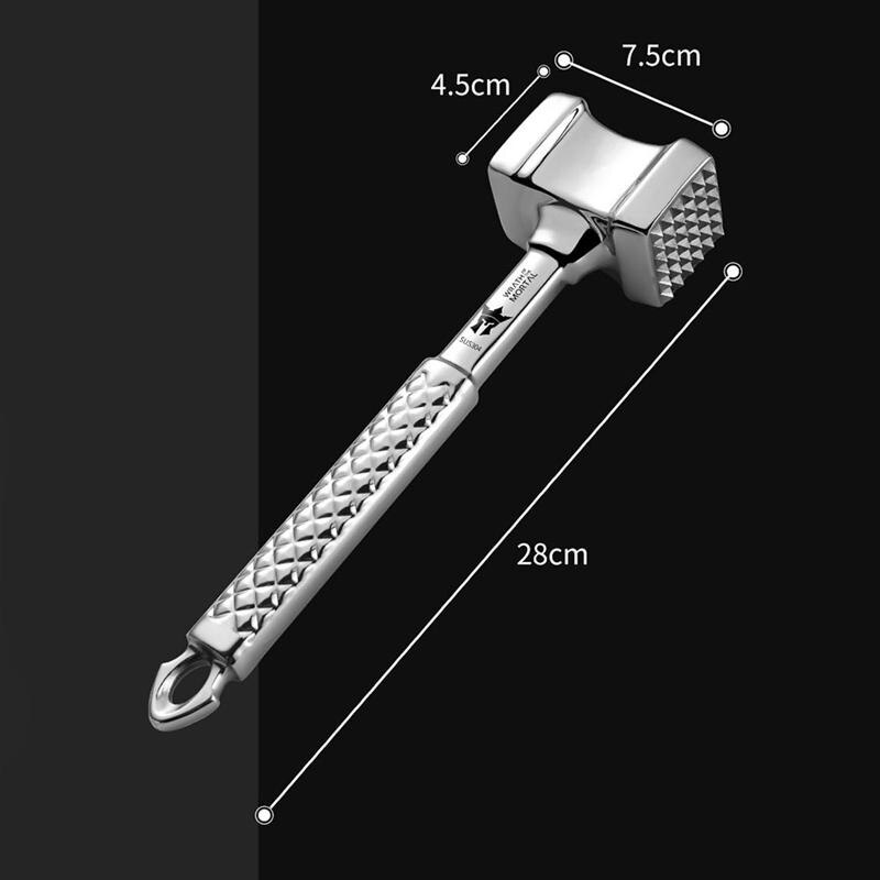 Stainless Steel Meat Hammer Dual-Sided Meat Hammer Steak Pounder Mallet Kitchen Tools Of Double Side Meat Loosing Machine