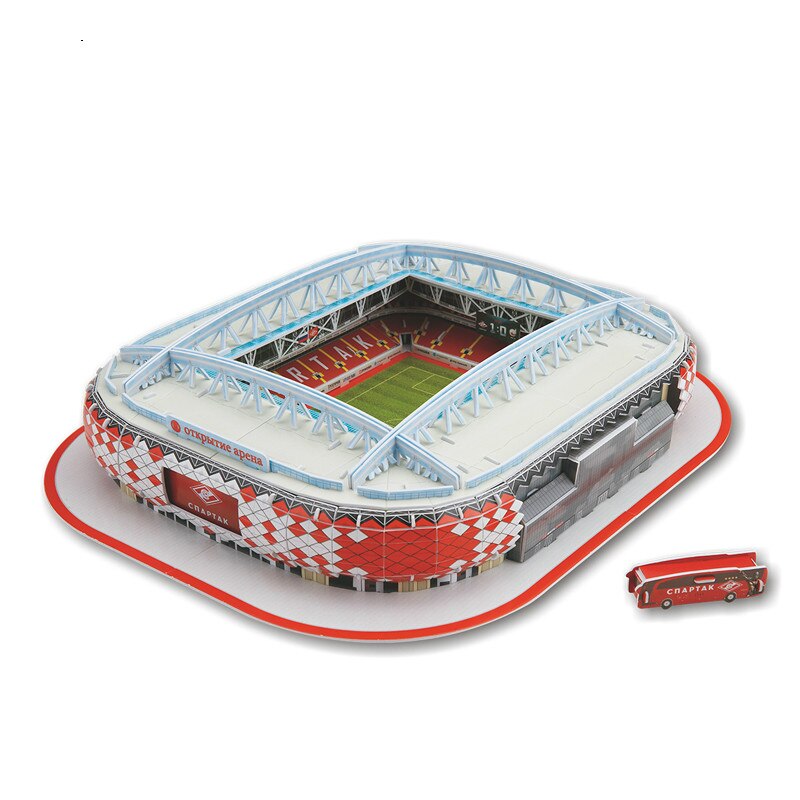 Puzzle classico fai da te Puzzle 3D stadio di calcio mondiale parco giochi di calcio europeo assemblato modello di edificio Puzzle giocattoli per bambini: 124