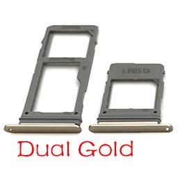 Für Samsung Galaxy A8 A530 Micro Nano SIM Karte Halter Tray Slot Halter Adapter Buchse: dual  gold