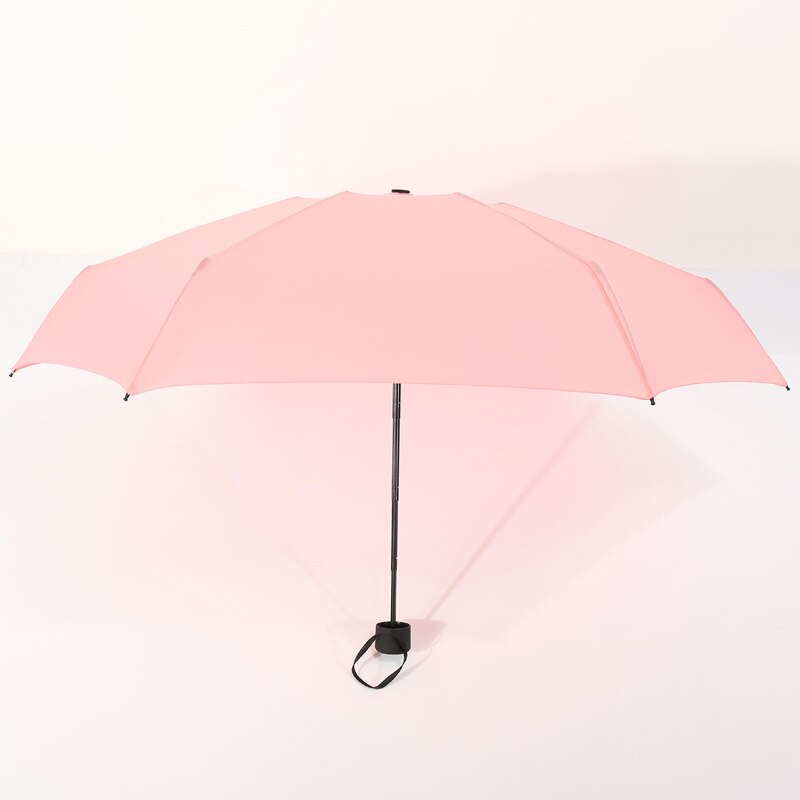 Sombrilla plegable pequeña de 180g para hombre y mujer, para lluvia, Mini sombrilla de bolsillo, Anti-UV, impermeable, portátil, para viaje: Pink