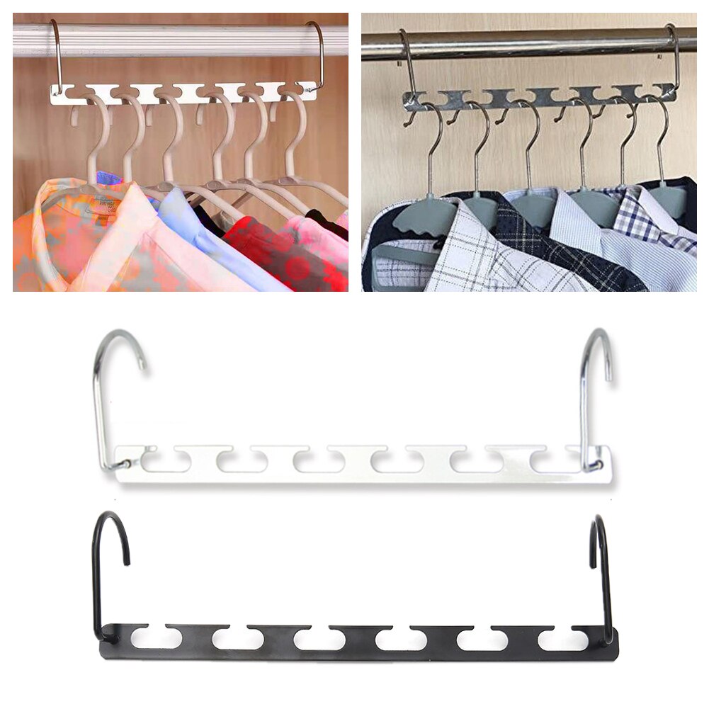Stainless Steel Clothes Hangers Hanging Chain Metal Cloth Closet Hanger Shirts Tidy Save Space Organizer Hangers