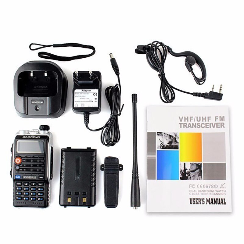 TOP BaoFeng Bf-Uvb2 Plus Walkie Talkie High Power 8w LCD Display/LED Licht 4800mah Batterie Radio funktion mit headset