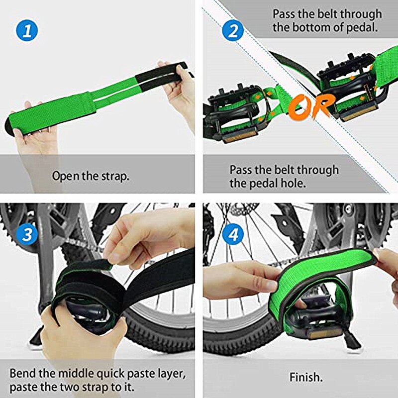 2Pcs Fixie Bmx Fixed Gear Fiets Lijm Bandjes Pedaal Teen Clip Riem Riem Cn Geschikt Voor Fixed Gear outdoor Fietsen