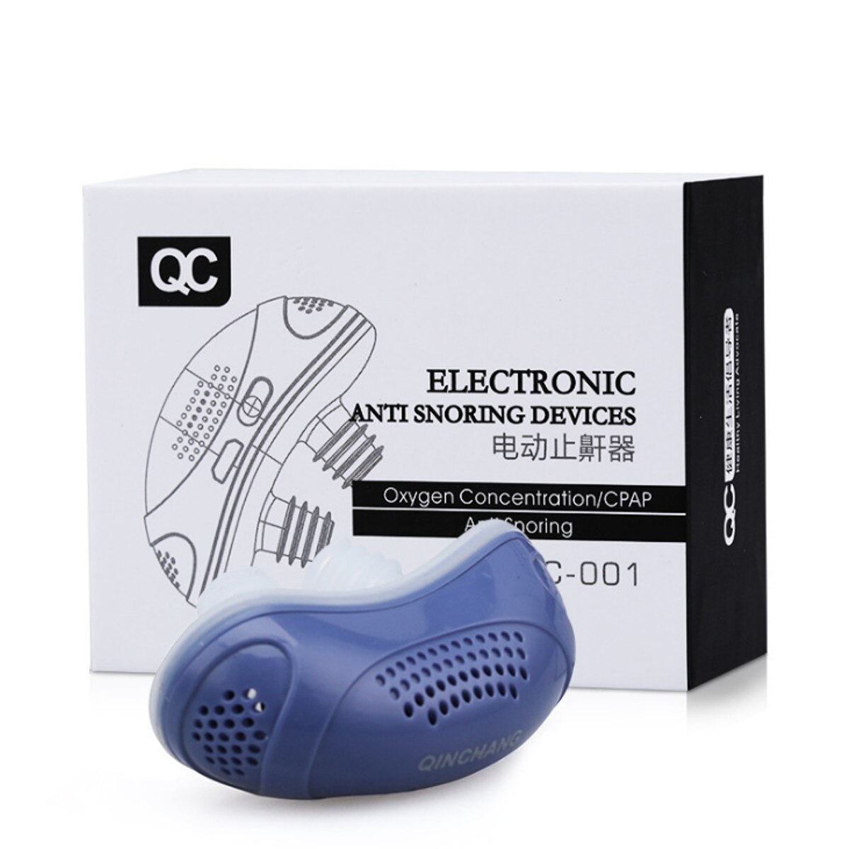 Dilatadores nasales antirronquidos de silicona eléctrica, pinza para la nariz, bandeja para dormir, dispositivo de protección para la Apnea del sueño: Coral blue