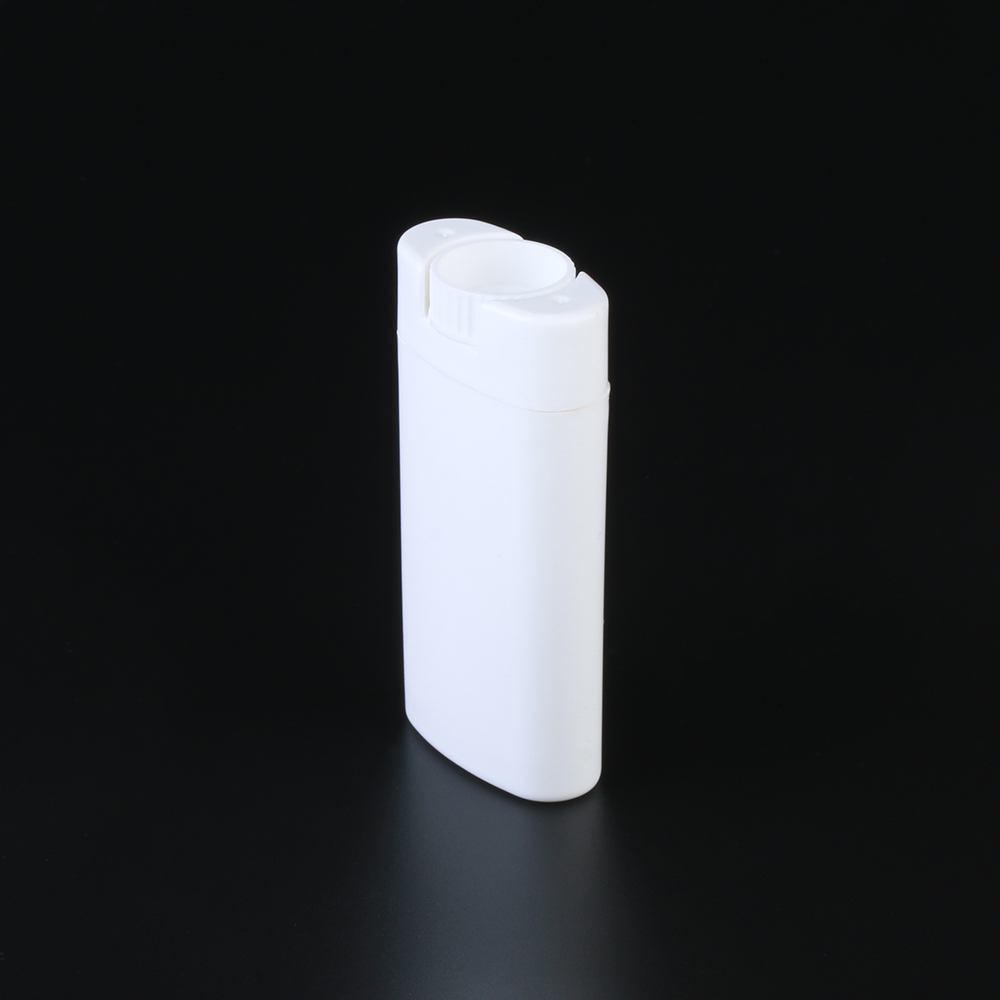 1 stk tomme ovale leppepomade tube plast hvit solid parfyme deodorant beholdere bærbare sminke leppestift tuber med lokk