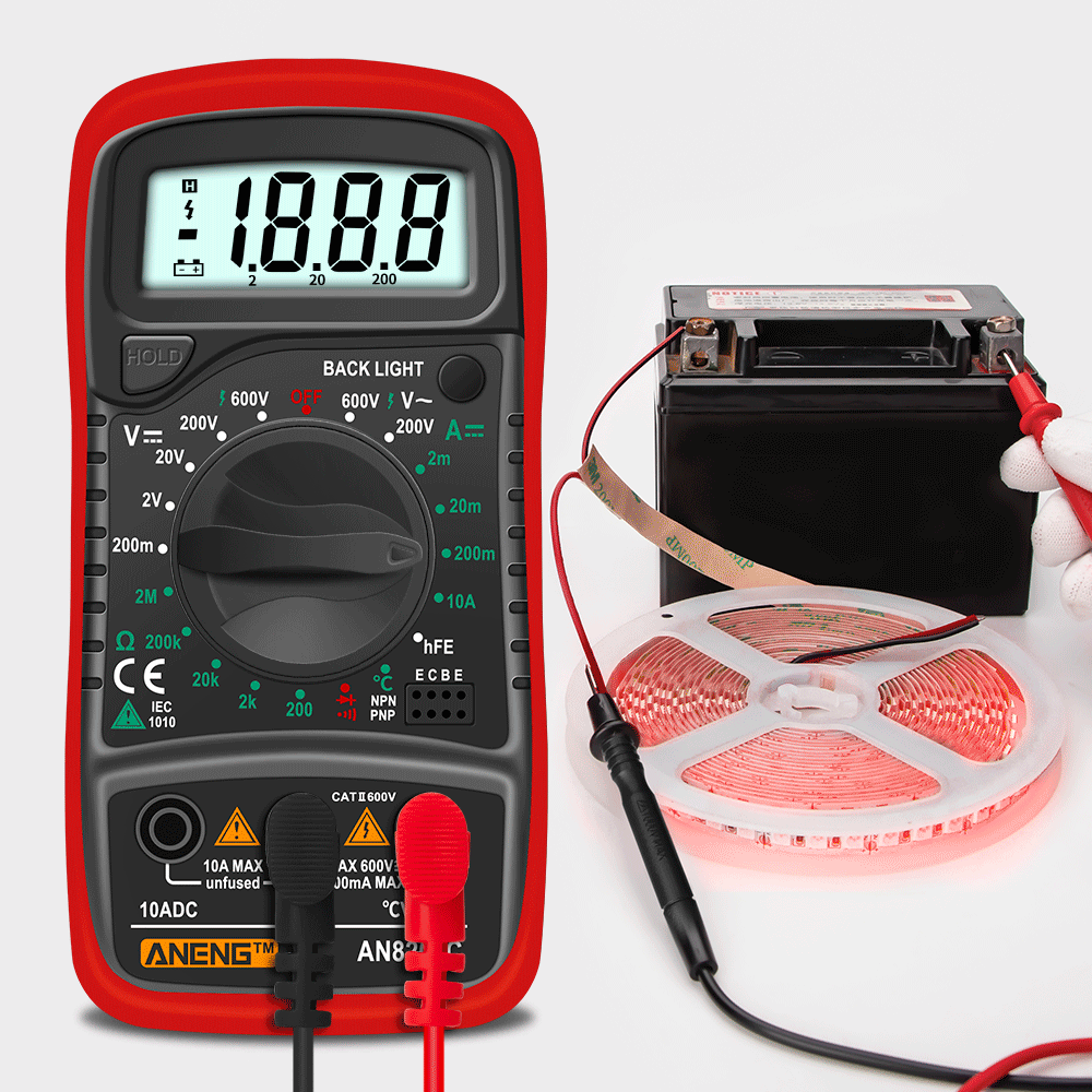 Xiaomi ANENG AN8205C Digital Multimeter AC/DC Ammeter Volt Ohm Tester Meter Multimetro With Thermocouple LCD Backlight Portable