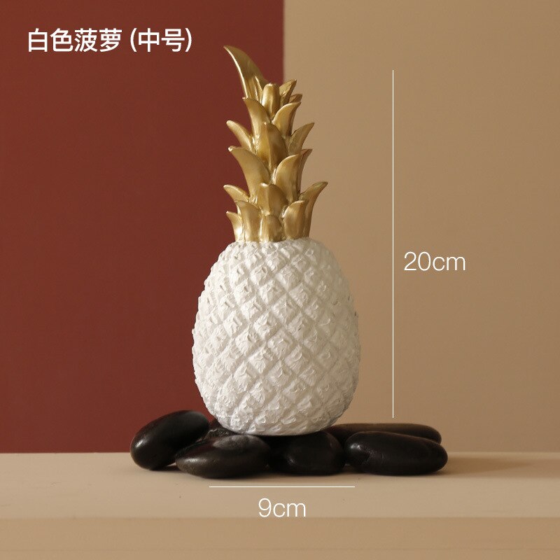 Artisanat nordique d&#39;ananas, décoration créative de fruits de bureau, décoration de salon, de doré, accessoires de décoration pour la maison: F