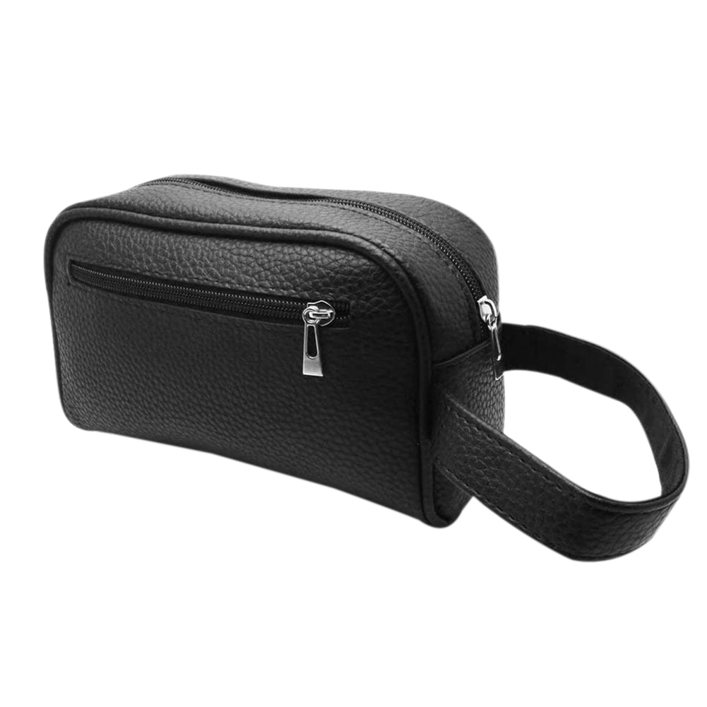 Men Wallet Coin Purse Phone Short Purse Leather PU Leather Zipper Clutch Stylish Lightweight Wristlet Portable Handbag