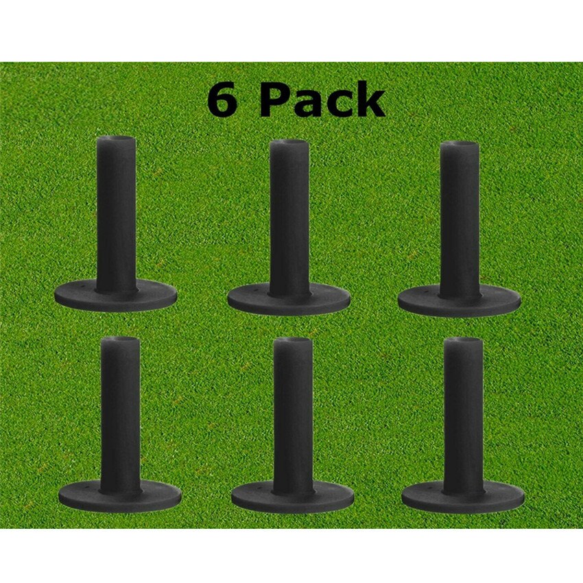 Golf Tees de goma 6 unids/set rango de conducción practica la ayuda de entrenamiento herramientas camiseta para aire libre deportes Durable titular negro golfista dedo diez