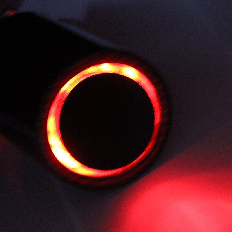 Tubo de escape de coche LED, punta de fibra luminosa, tubo de entrada de garganta, punta de manguera, Silenciadores de carbono, Turbo silbato, sonido de reacondicionamiento, cola Turbo: red