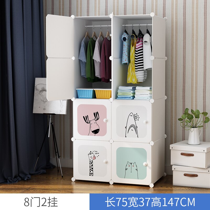 Louis armoires pour enfants simple tissu net rouge bébé location chambre avec bébé armoire assemblage multi-fonctionnel stockage: S18