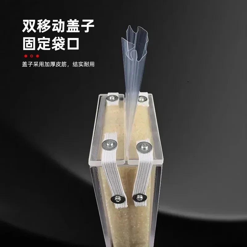 Gjennomsiktig akryl ris murstein pose mold grov korn emballasje vakuumpose forming boks firkantet ris murstein frokostblanding avling mold forming