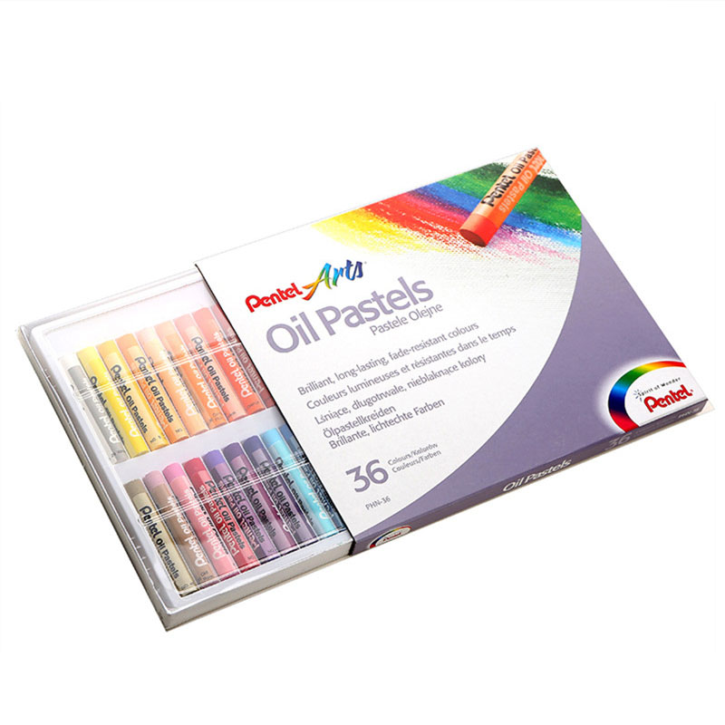 Pentel phn 25/36/50 farver runde farveblyanter til børn sæt blød olie pasteller tegning pen til børn kunstforsyninger: 36 farver