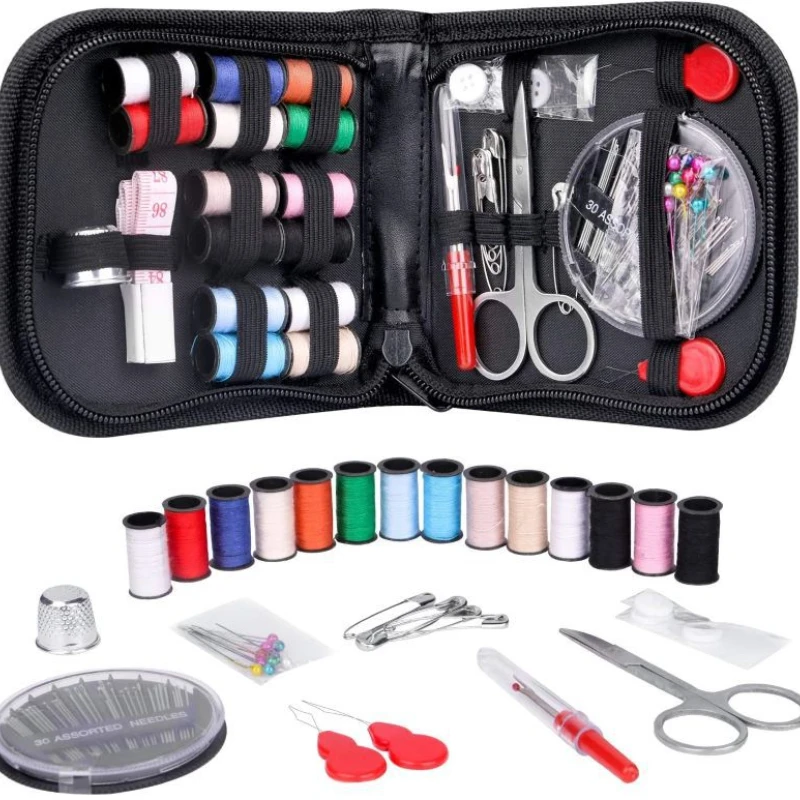 Kit de costura para mamá Abuela Mujeres Hombres Adultos Niños Adolescentes Principiantes Niños Viajero, Suministros de costura portátiles Accesorios