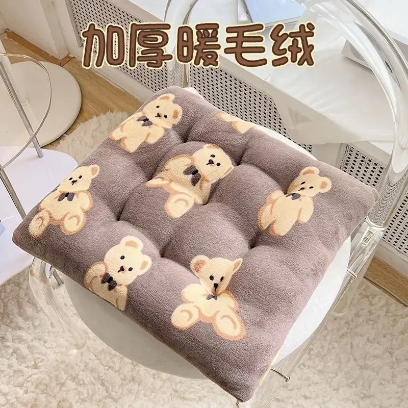 Cuscino per sedile Kawaii Cartoon - Cuscino per sedia in velluto di latte ultra morbido | Simpatico cuscino extra spesso per ufficio e auto, comfort per una seduta lunga