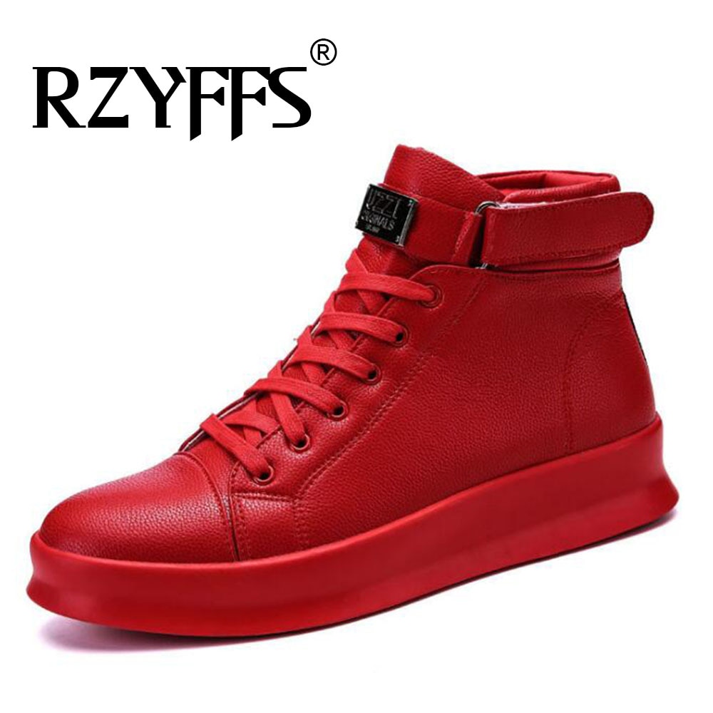 Mode Outdoor Mannen Casual Schoenen Volwassen Comfortabele Heren Sneakers Hoge Top Zwart Wit Man Walking Trainers Schoenen A56-96