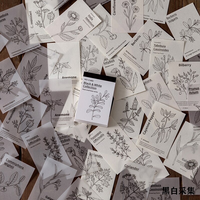 80 stk soppblomstblad mini boksider materiale papir søppel journalplanlegger scrapbooking årgang dekorativt diy håndverk papir: En