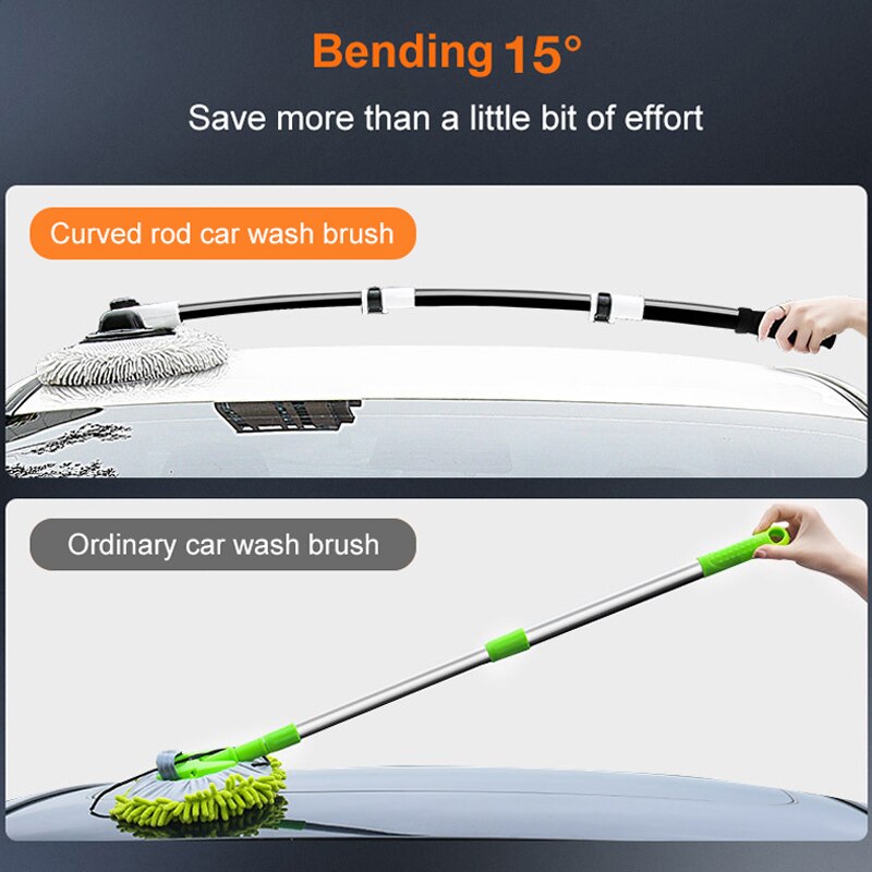 Auto Schoonmaak Borstel Dweil Kit Wassen Borstel Chenille Microfiber Auto Wassen Borstel Telescopische Lange Steel Schoonmaken Dweil Auto Schoonmaken Tool