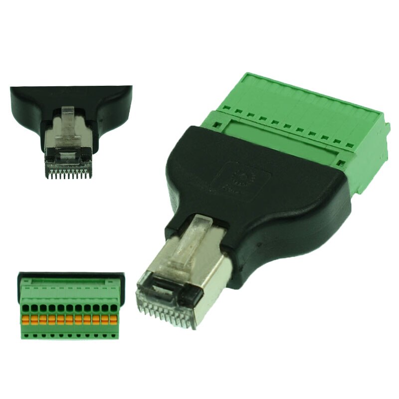 RJ50 connector RJ50 to SpringTerminal Adaptor RJ50 Male to 11 Pin connector RJ50 splitter for CCTV DVR